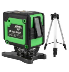 Лазерный уровень AMO LN 360 Green с калибровкой в комплекте со штативом AMO A150