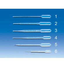 Пипетки Пастера VITLAB, объем 3,5 мл, количество капель 21-28 мл, PE-LD
